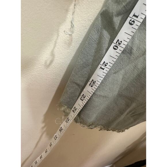 Frank & Eileen Kinsale High Rise Pants Green Sz 10 Raw Hem - See Flaw - Picture 7 of 10